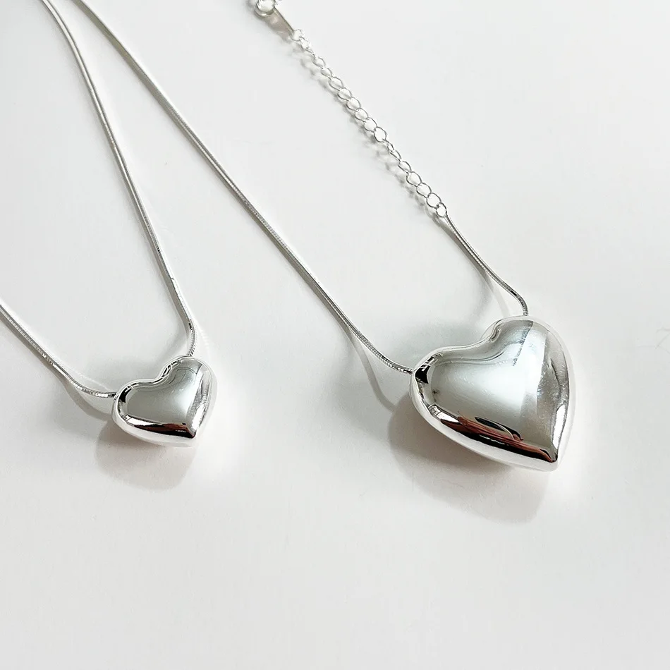 

Змеиные кости цепочка любовь ожерелье нишевой дизайн S925 серебро в форме сердца ключицы ожерелье Женские Простые ювелирные изделия