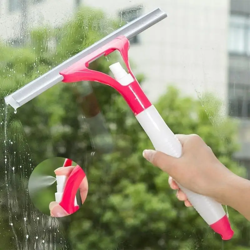 

Инструмент для мытья стекол, двухсторонний съемный Швабра для мытья окон, Швабра, прочный скребок для пола и стен с распылителем воды