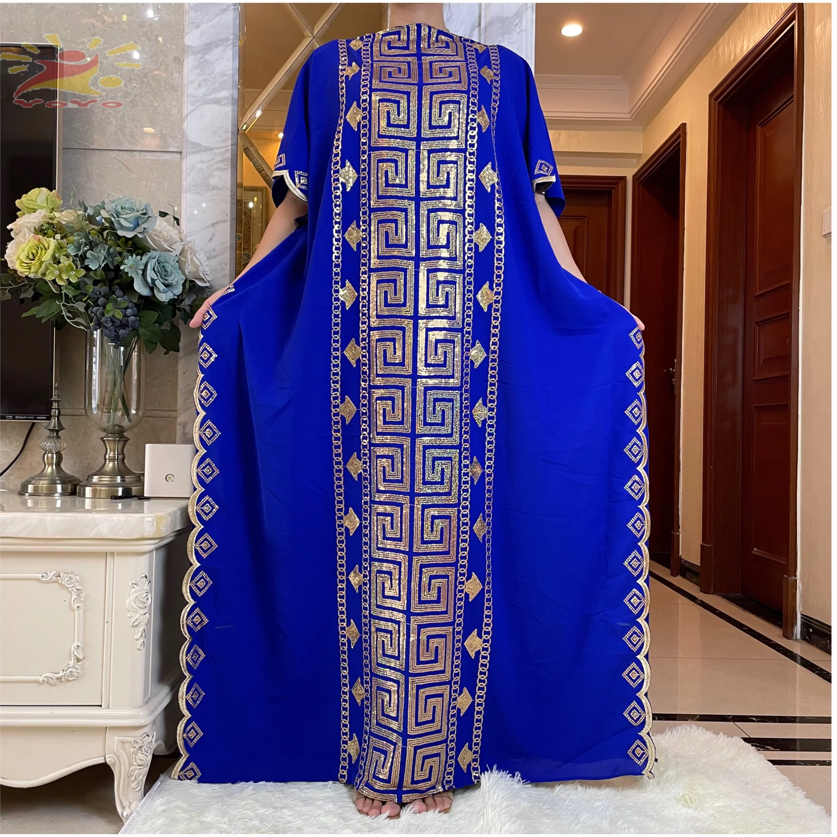 2022 модная новинка Abaya Африканский Дубай турецкое платье с шарфом высококачественная ткань с блестками вышивка Длинная женская одежда