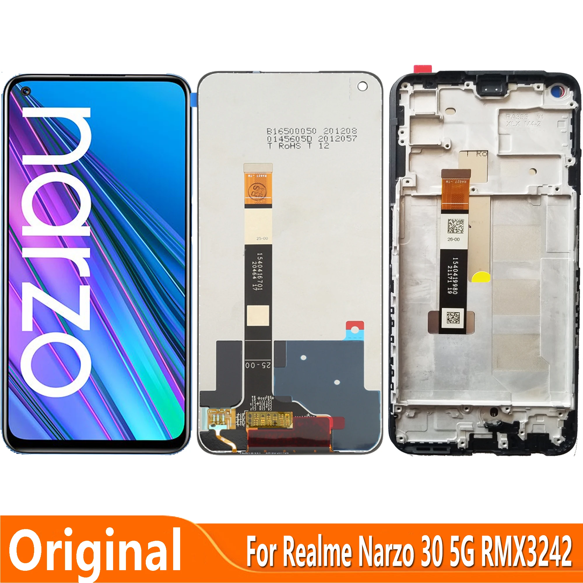 Оригинальный 5,5-дюймовый ЖК-дисплей для Realme Narzo 30 5G 4G RMX3242 RMX2156, детали для замены