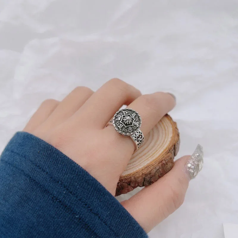 Женское Винтажное кольцо из тайского серебра 925 пробы с шестью истинными словами