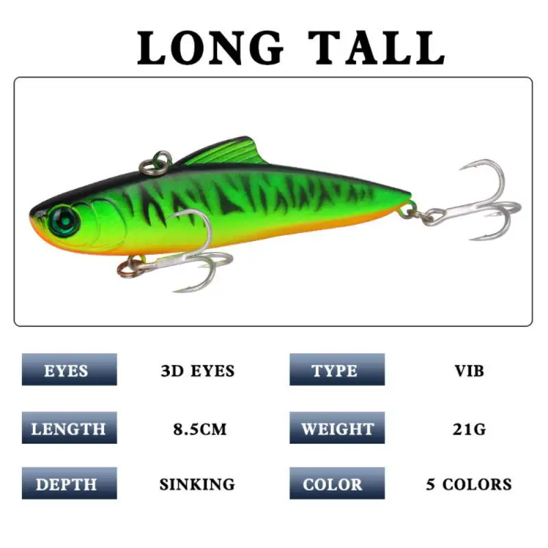 

Fishing Tackle Fishing Lures Artificial Trembling And Sinking Sharp Treble Hooks Fish Bait 8.5cm 21g Luya Bait Fishing Tools New