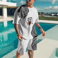 male t shirts suits fashion casual sets oversized club clothes mens tracksuits falingee custom 3d printing plus size sportswear