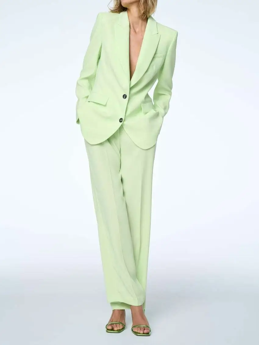 

A.D.EAST-Neutral wind pleated pants temperament show tall waist professional fashion women's leisure trousers-N56CD857750