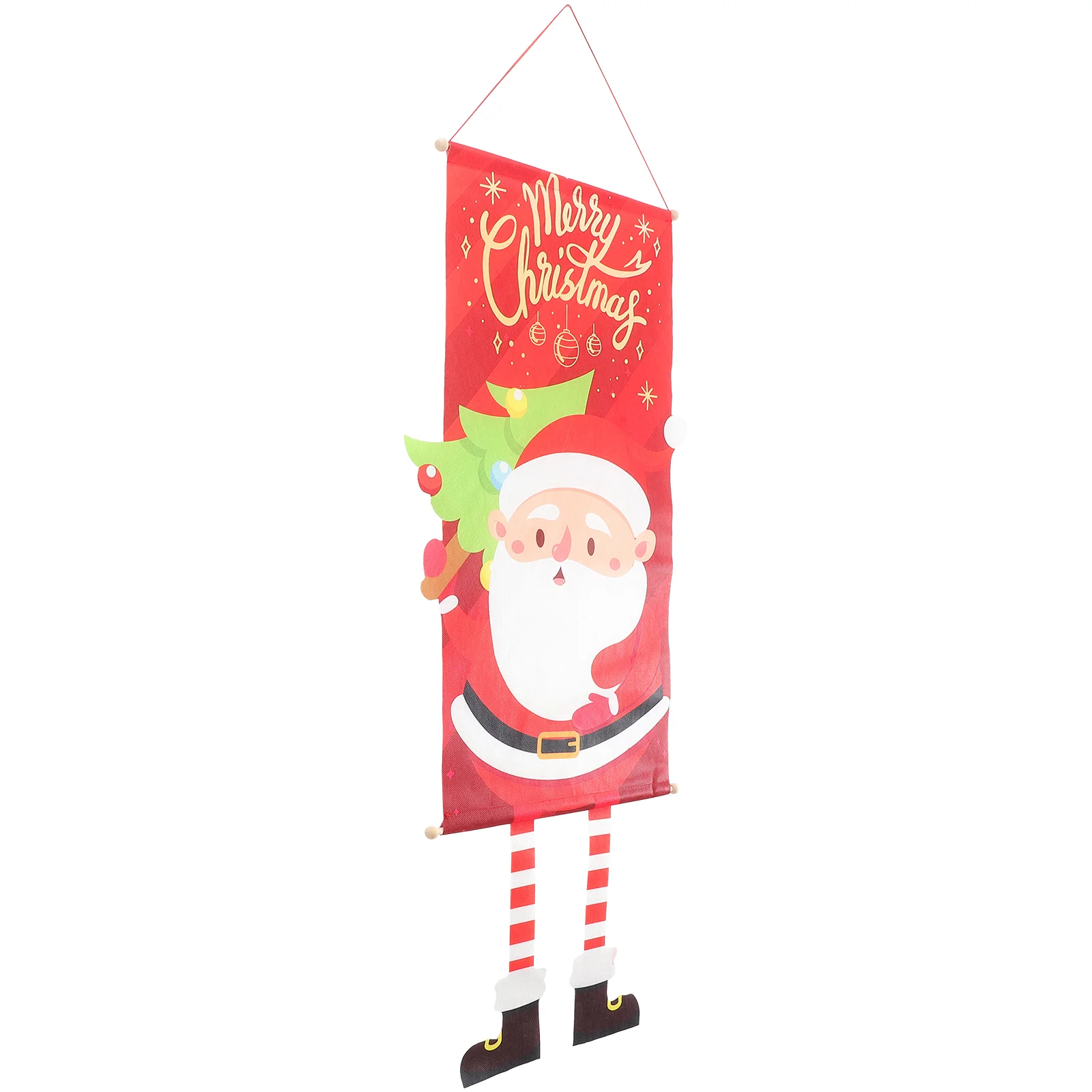 

Christmas Flag Banner Hanging Porch Door Window Party Holiday Ornament Sign Xmas Merry Fabric Banners Snowman Decorations