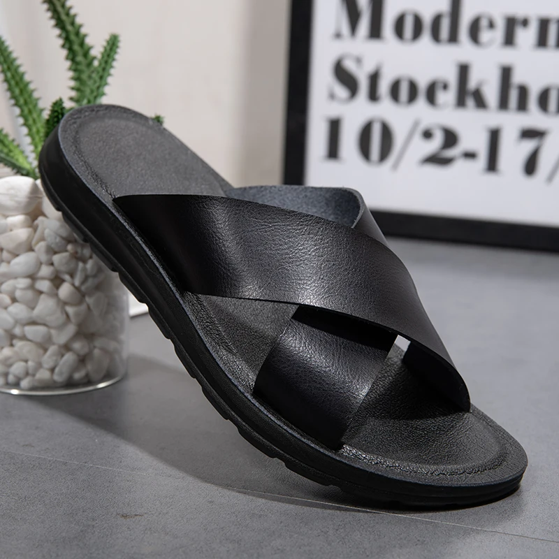 Сандалии мужские с перекрестными лямками классические роскошные уличные