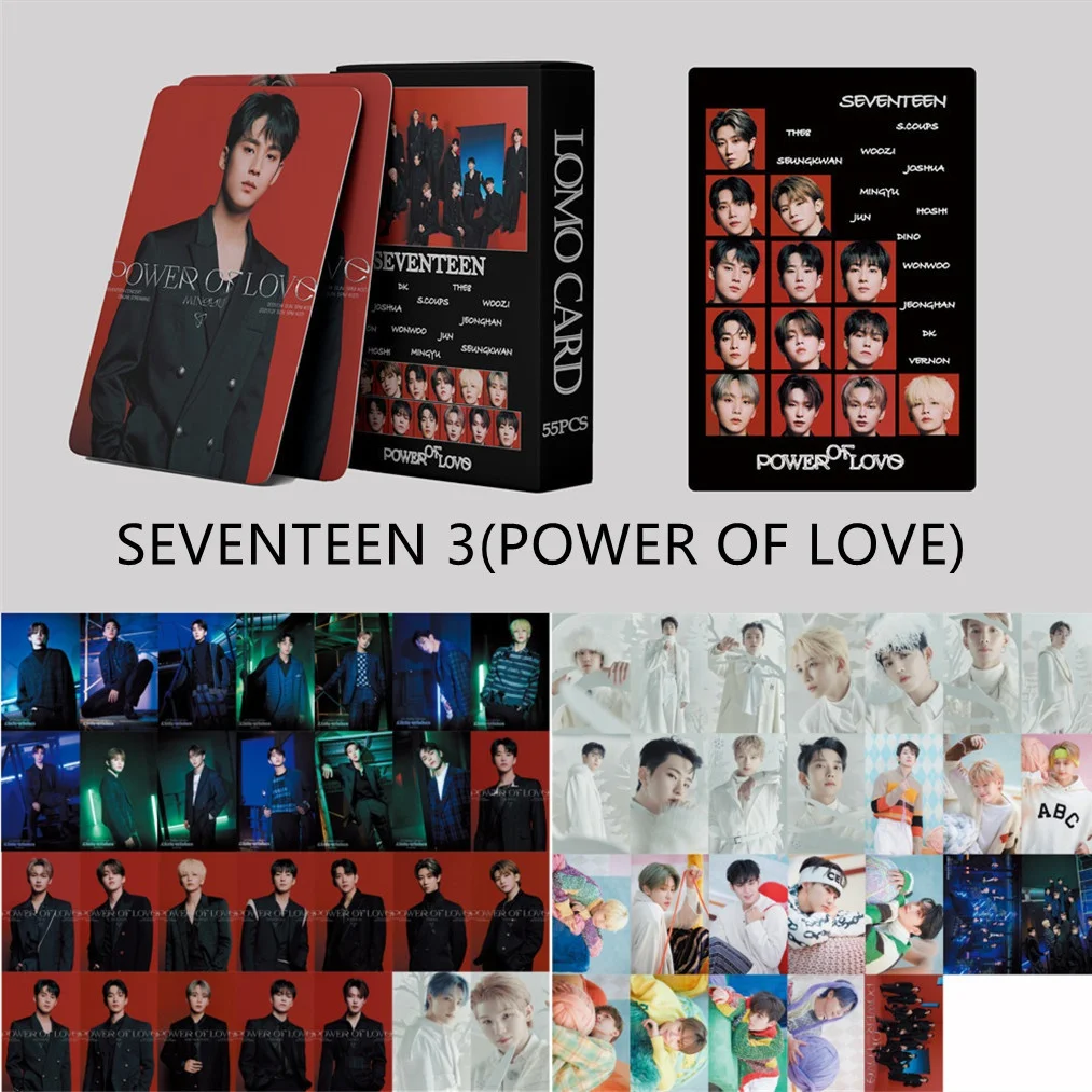 

55 шт./коркор. Kpop SEVENTEEN новый альбом сила любви ломо карты Фотокарта коллективные фотооткрытки открытка