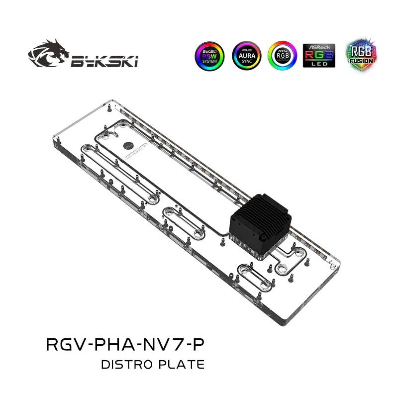 Bykski RGV-PHA-NV7-P Waterway Boards Distro Plate для Phanteks NV7 чехол Intel CPU водяной блок здание с одним