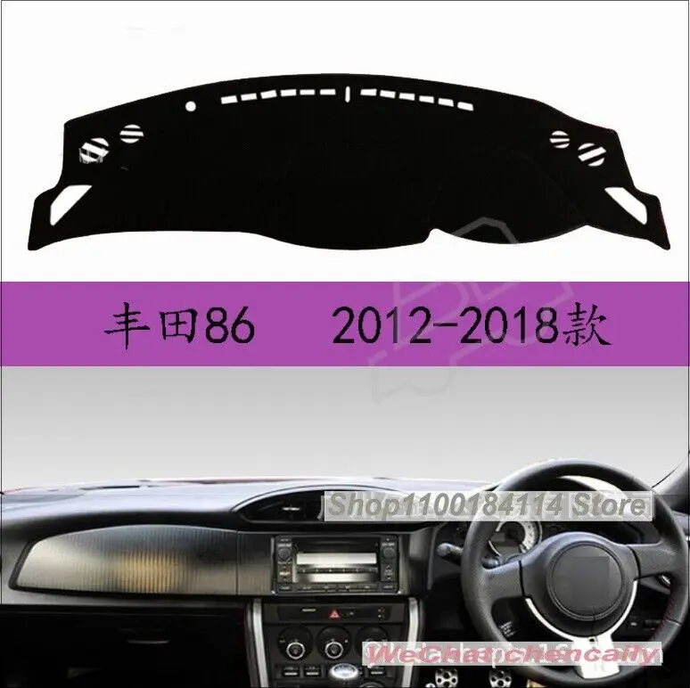 

Black Suede Car Dashboard Cover Dash Board Mat Carpet Pad For Toyota 86 2012-18