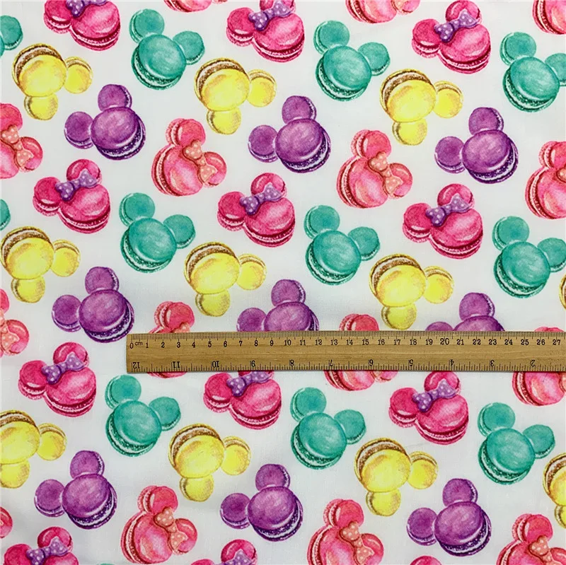 Ширина 145 см искусственный хлопок с рисунком мыши однотонный принт лоскутная