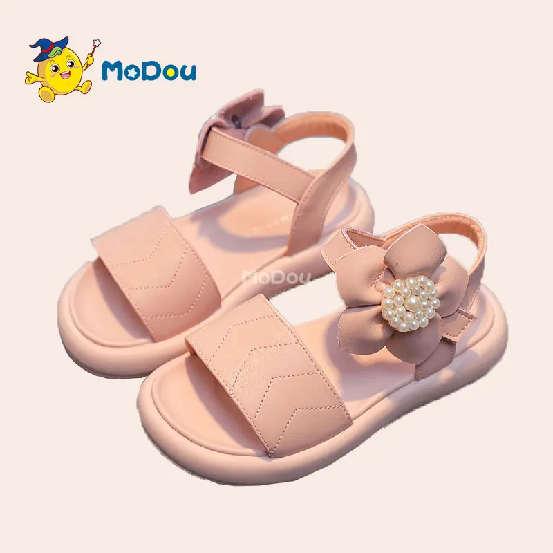 

Mo Dou 2022 Summer New Style Sandals Western Style Korean Version Joker Soft Non Slip Hook And Loop Two Layer Cow Leather Vamp