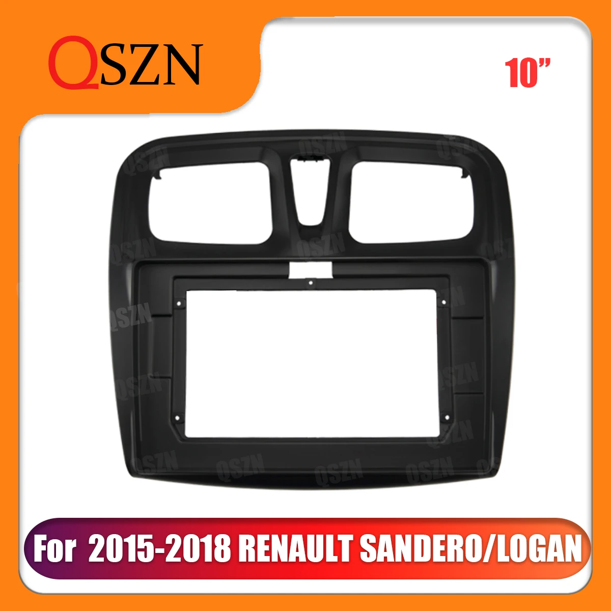 

QSZN 10.1 Inch Car Frame Fascia For 2015-2018 RENAULT SANDERO/LOGAN Bezel Panel Fitting Frame Dashboard Mount Kit 2 Din