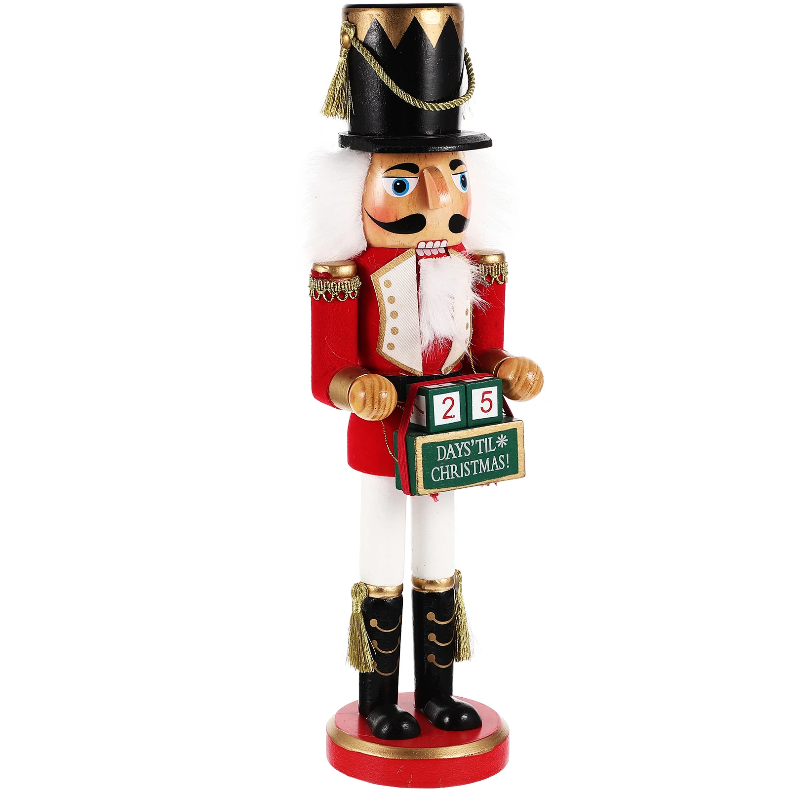

Nutcracker Calendar Christmas Advent Nutcrackers Xmas Supplies Desktop Wooden Decor Puppet Decoration