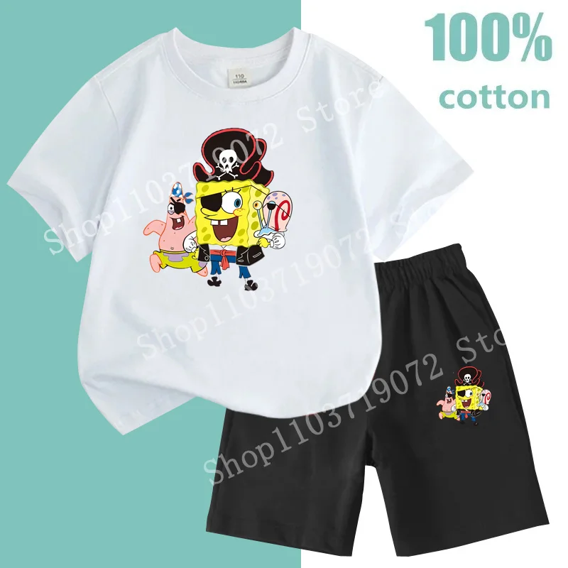 Повседневная летняя одежда для детей разноцветная футболка с мультяшным принтом