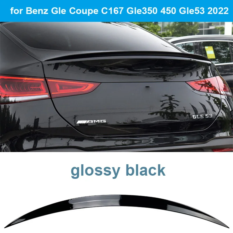 

Глянцевый автомобильный спойлер на задний багажник, спойлер на крыло для Mercedes Benz Gle Coupe C167 Gle350 450 Gle53 Amg 2022, спойлер на заднюю дверь багажника