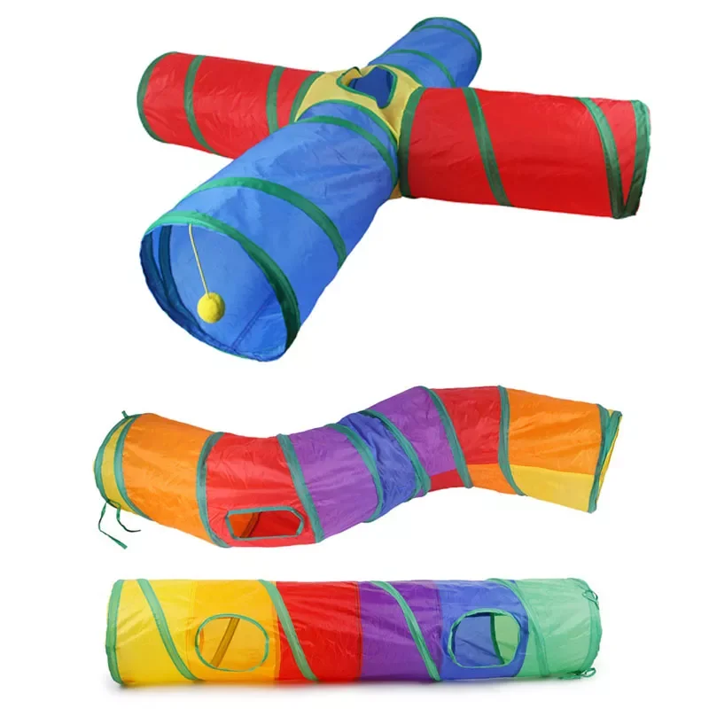 

New Practical Cat Tunnel Pet Tube Collapsible Play Toy Indoor Outdoor Kitty Puppy Toys for Puzzle Exercising Hiding Training