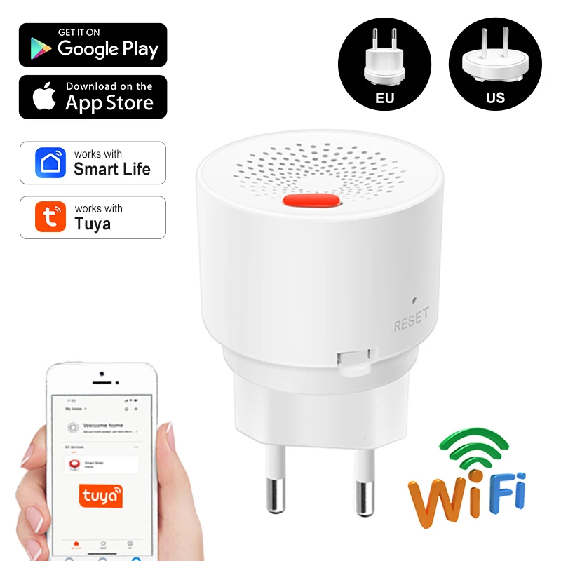 Умный Дом Tuya Детектор Утечки Природного Газа С Поддержкой Wi-Fi Датчик Жидкого