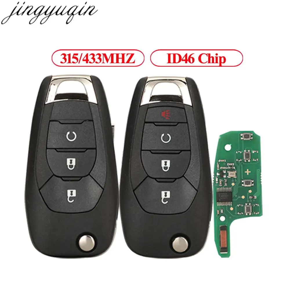 Сигнализация Jingyuqin для автомобильного ключа 433/315 МГц чип ID46 PCF7941E/7961E Chevrolet Cruze Captiva