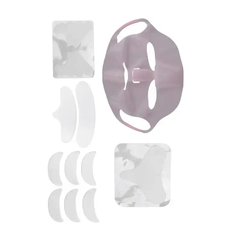 

Sleeping Facial Neck Chest Pad Firming Transparent Soothing Silicone Wrinkle Patch Set for Home