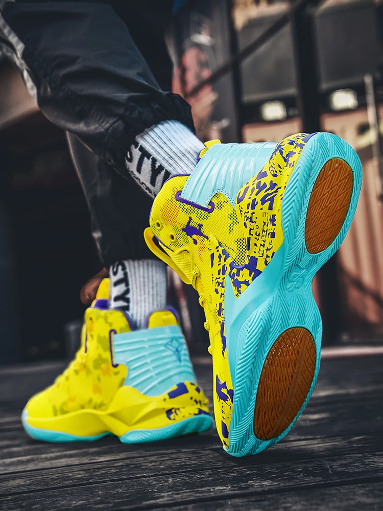 Brand Professional Men's Basketball Shoes Basketball Sneakers Anti-skid High-top Couple Breathable Man Basketball Boots