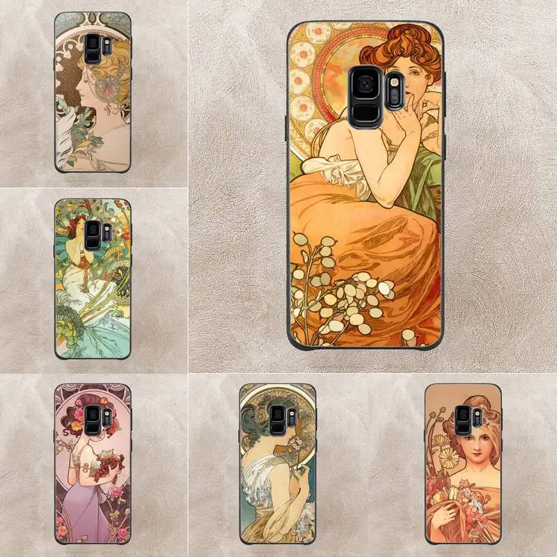 

Alphonse Mucha Phone Case For Samsung Galaxy J200 J2 Prime J2 Pro J6 2018 J250 J4 Plus J415 J5 Prime J7