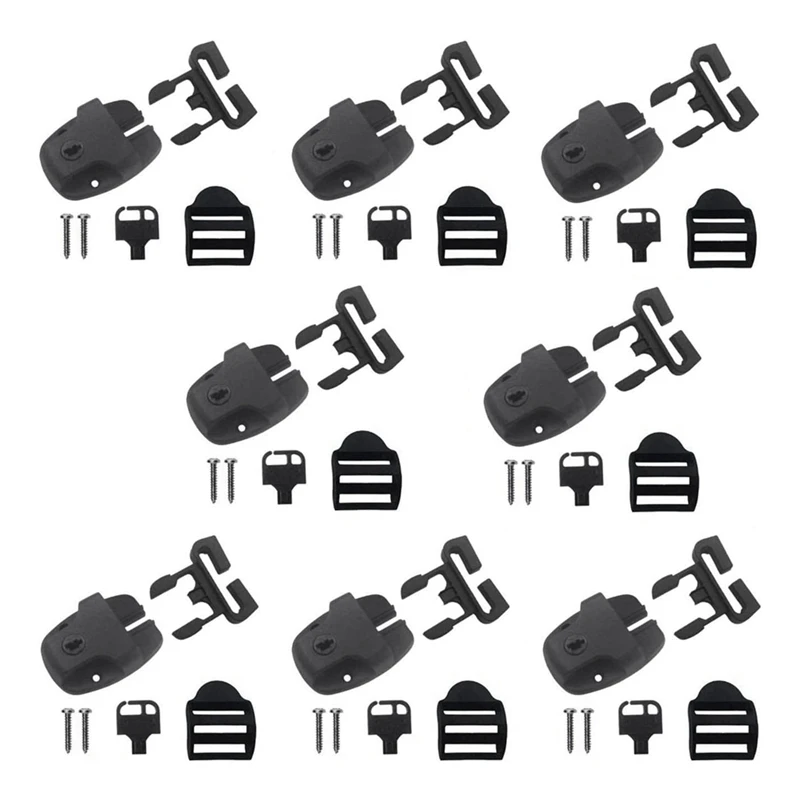 

8 Sets Hot Tub Cover Latch Repair Kit Hot Tub Cover Clips Latch Locking With Key And Screws
