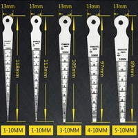 gap ruler feeler stainless steel high precision tapered ruler aperture gauge hole ruler triangle wedge 1 10mm