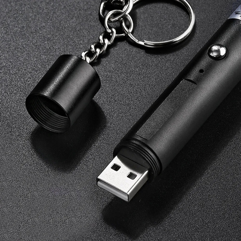 Охотничьи Мощные зеленые лазерные указки USB с регулируемым фокусом горящий