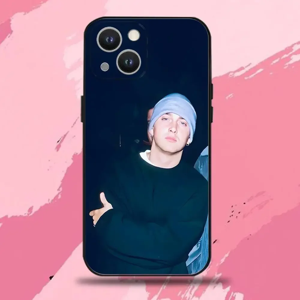 Чехол для телефона с изображением певца Эминема для iPhone 16, 15, 14, 13, 12, 11 Plus, Pro Max, XS, X, XR, SE, Mini, 8, 7, мягкий силиконовый черный чехол (art.: 3920db05f4740) - 3920db05f4740