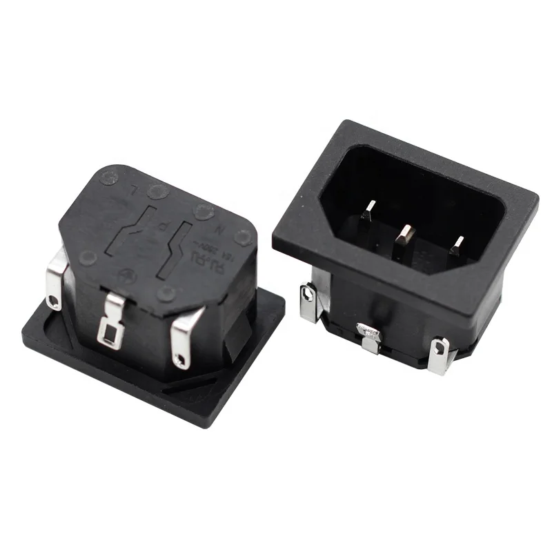 

3 Pins IEC320 C14 Inlet Power Plug Socket AC 250V 10A 15A