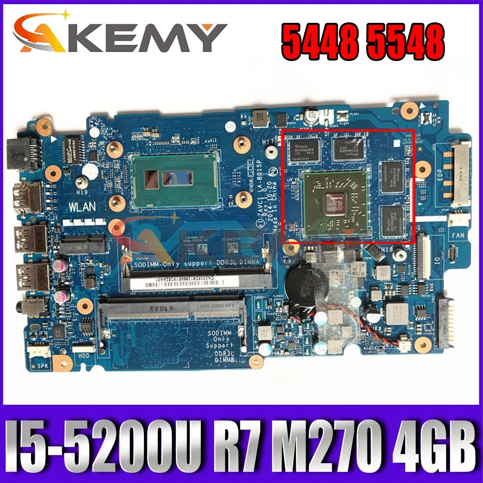 

Материнская плата Akemy для ноутбука Dell Inspiron 5448 5548 R7 M270 4 Гб