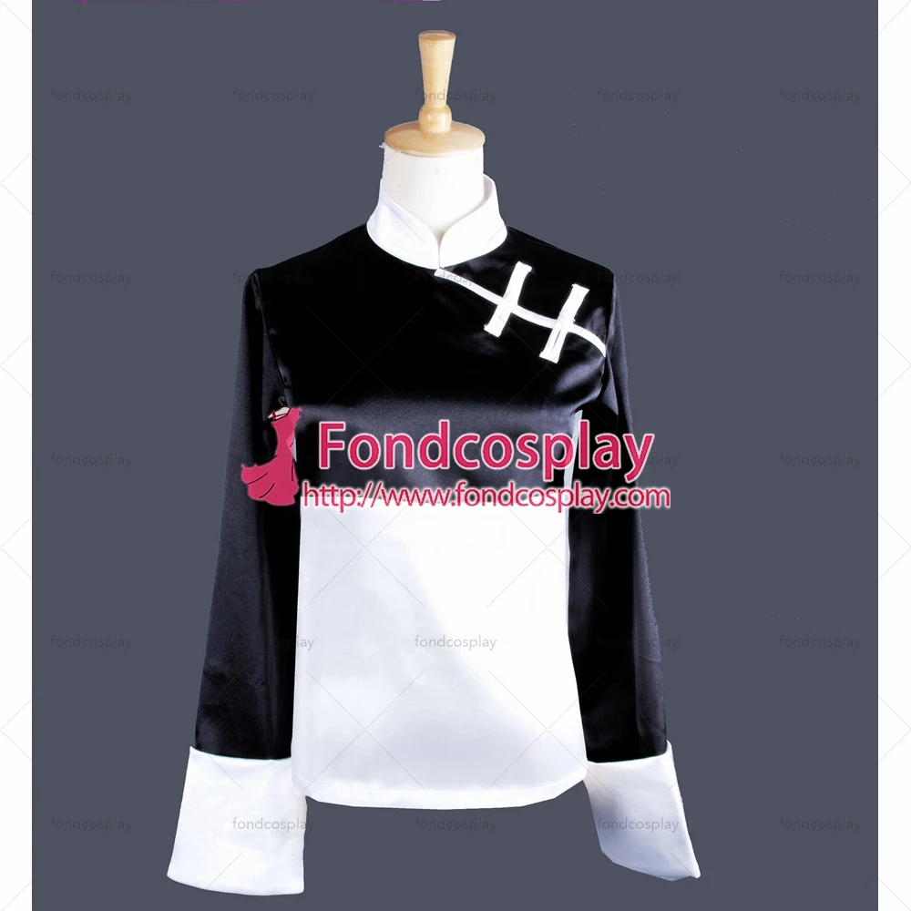 

adult sexy cross dressing sissy maid short Panda black white satin Jacket Coat blouse Custom-made[G765]