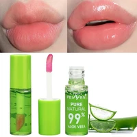 1pcs moisturizing natural aloe essence lip gloss changeable color portable waterproof long lasting nutritious lips care lipstick