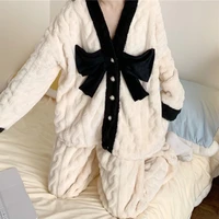 2022 spring new fashion comfortable casual pajamas women thickened princess style outer wear home clothes fashionboutiqueclothes