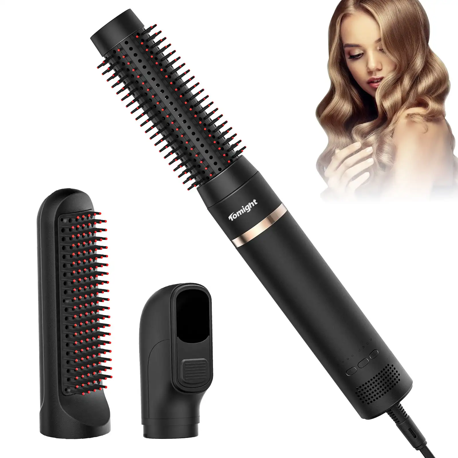 

Hair Dryer Brush, 3 in 1 Hot Air Brush, Blow Dryer and Hot Air Styler for Curling,Straightening Drying Combing