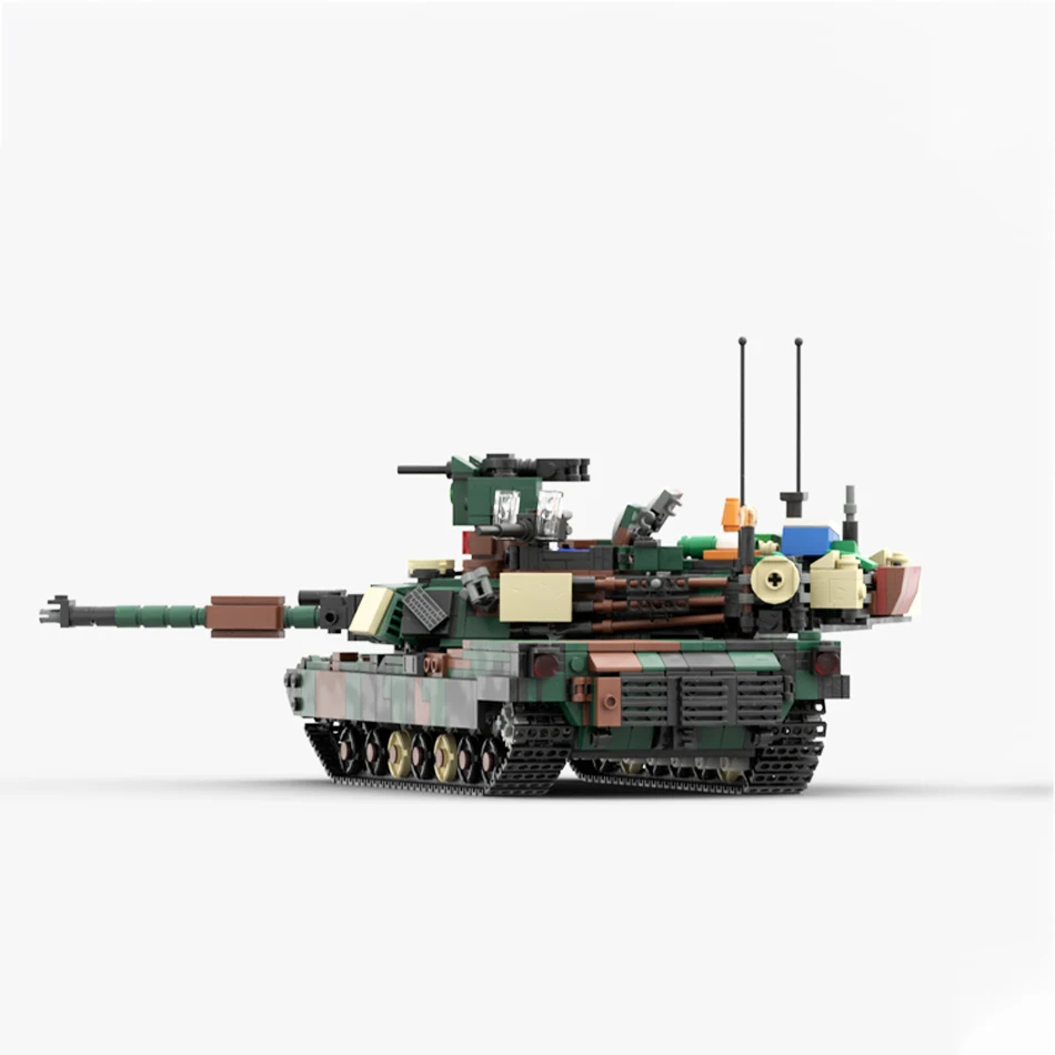 MOC WW2 US Military M1A2 Abrams SEP V2 Основный боевой танк Строительный блок Модель
