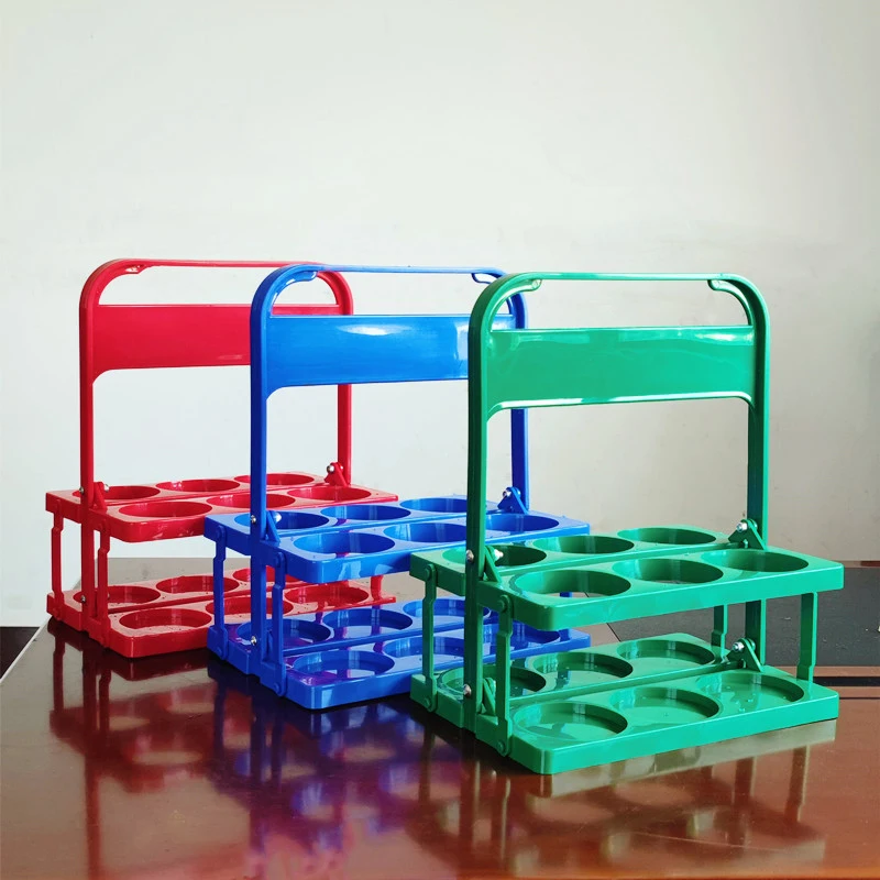 Reusable 6 Pack Beer Bottle Carrier Drink Caddy Holder Durable Foldable Bar Liqueur Wine Beer Rack Basket Cup Organizer
