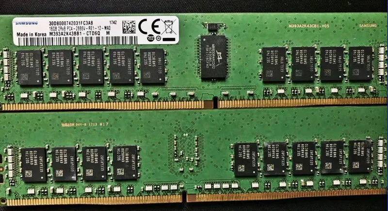 

RAM M393A2K43BB1-CTD6Q 16G 2RX8 2666 ECC REG server memory