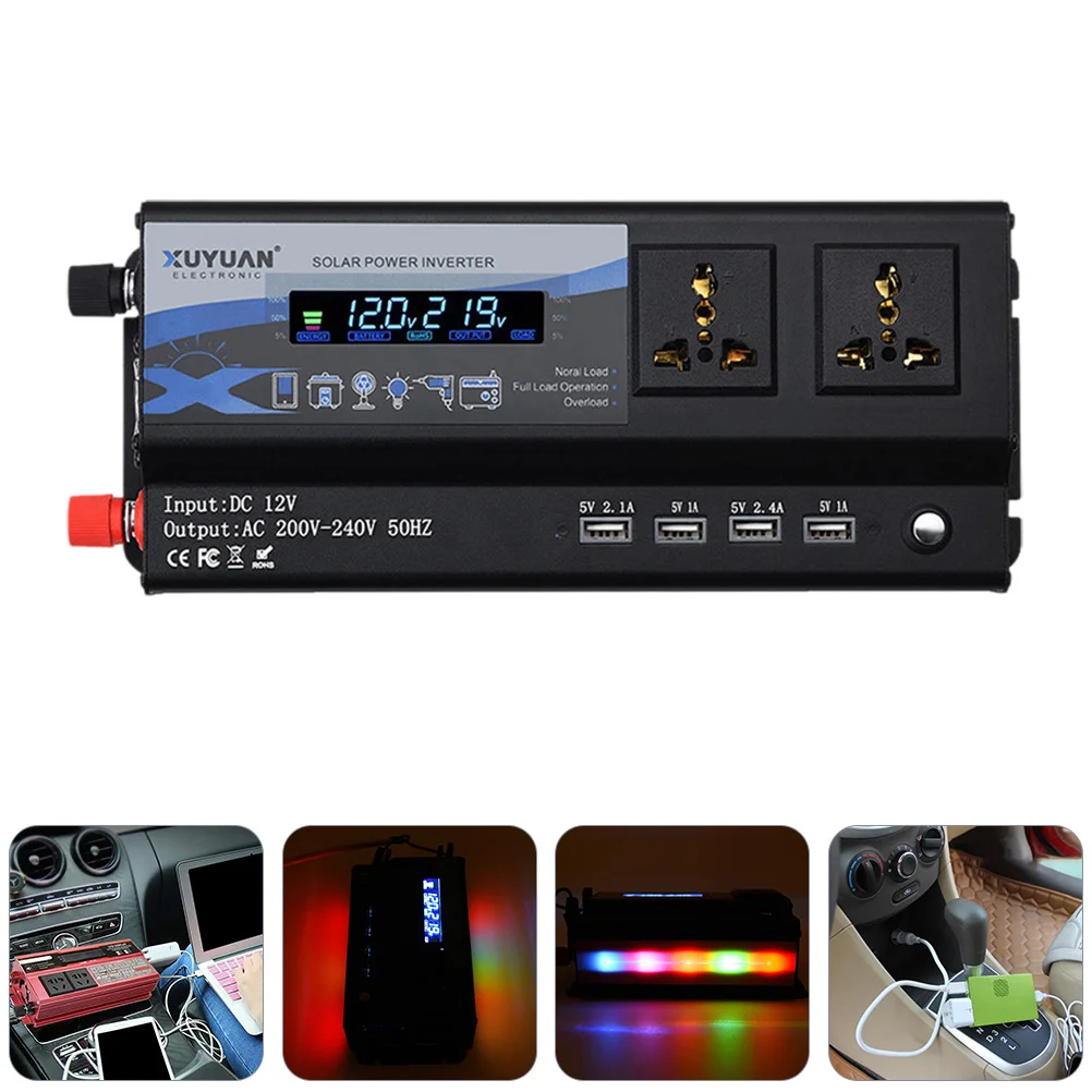 

1 комплект, автомобильный инвертор с 4 USB-портами