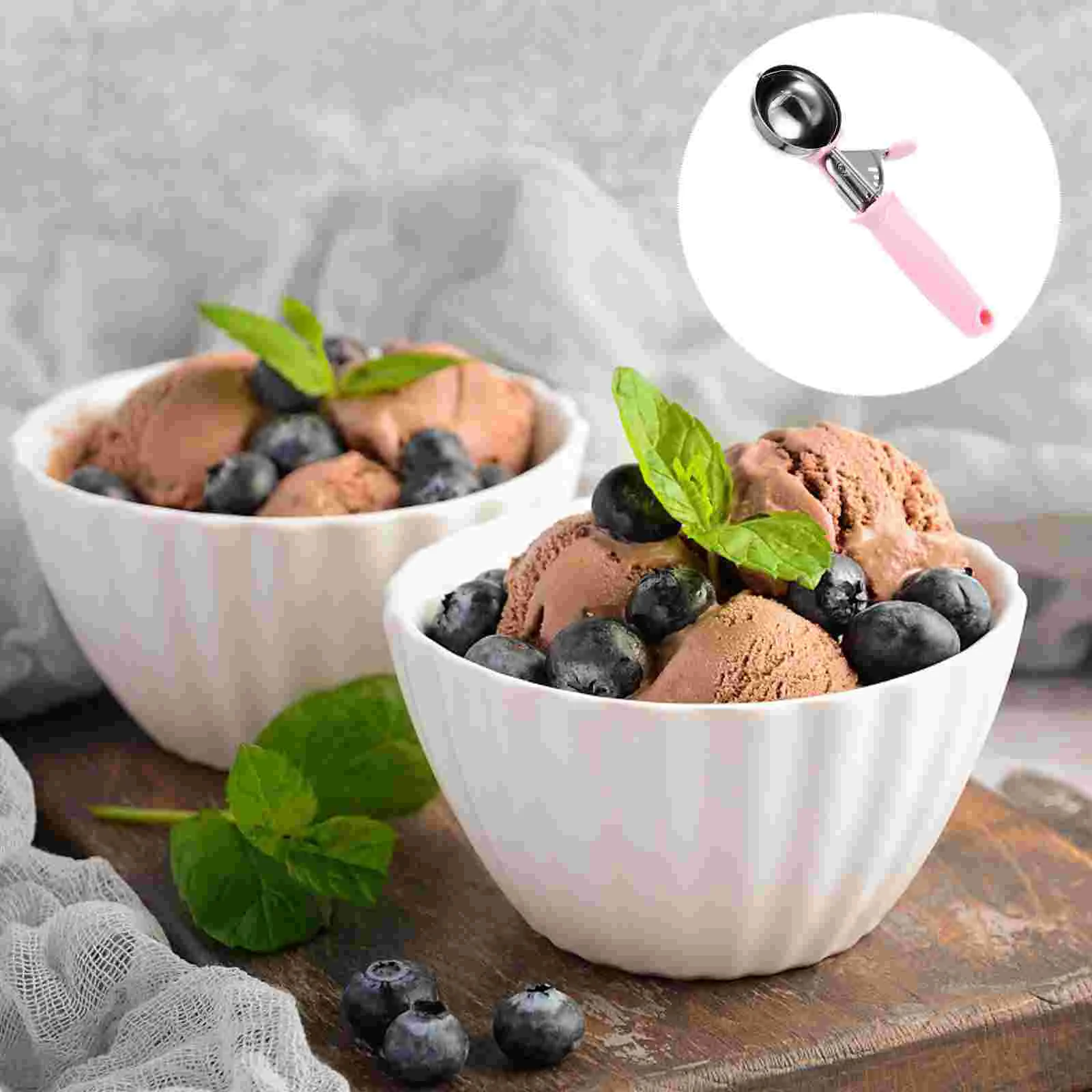 

Scoop Scooper Ice Cream Baller Melon Steel Stainless Metal Spoon Cookiedough Fruit Withspade Release Trigger Dessert Digging