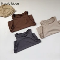 freely move summer infant kids tank vest solid sleeveless boys girls t shirt children outfits top clothes for toddler baby tees