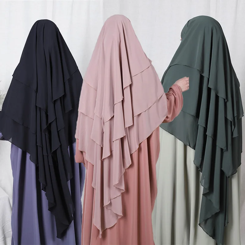 

Ramadan Eid Prayer Garment Long Khimar Hijab Scarf Sleeveless Tops Islamic Women Abaya Jilbab Abayas Muslim Arab Clothing Niqab