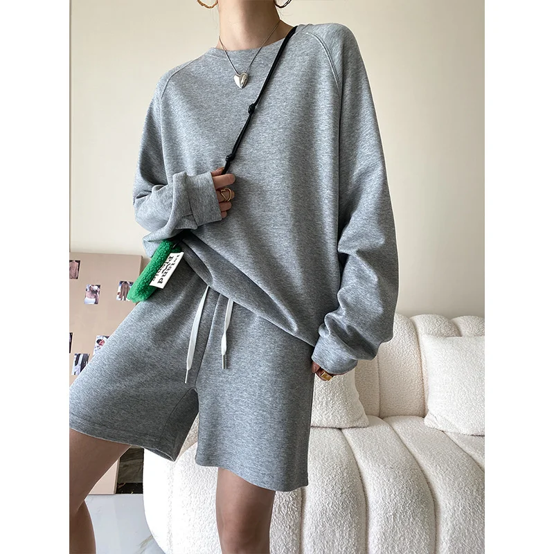 

Женский спортивный комплект из 2 предметов, уютная одежда для отдыха, шорты