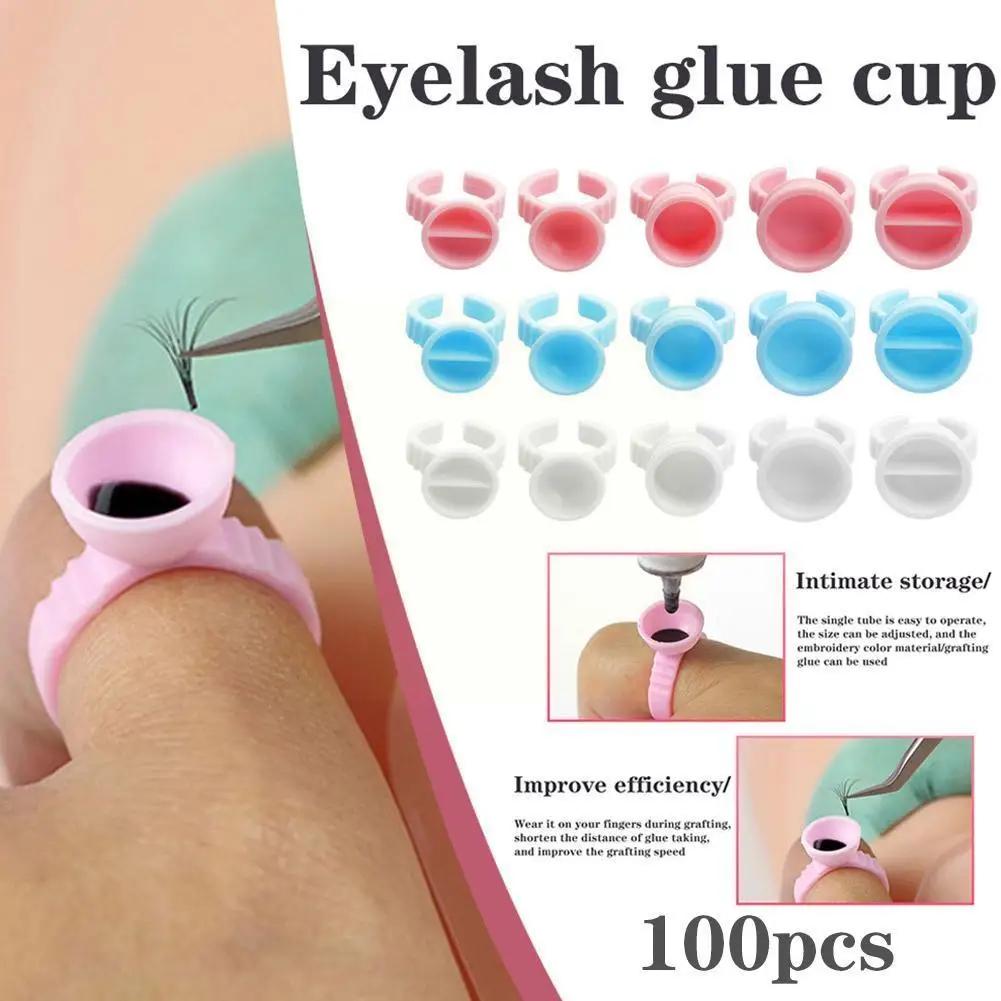 

Eyelash Glue Cup Disposable Ring Tattoo Ink Cup Grafted Drop Ring Cup Beauty Eyelashes Holder Tattoo Embroidery Eyelash Glu H8Q7