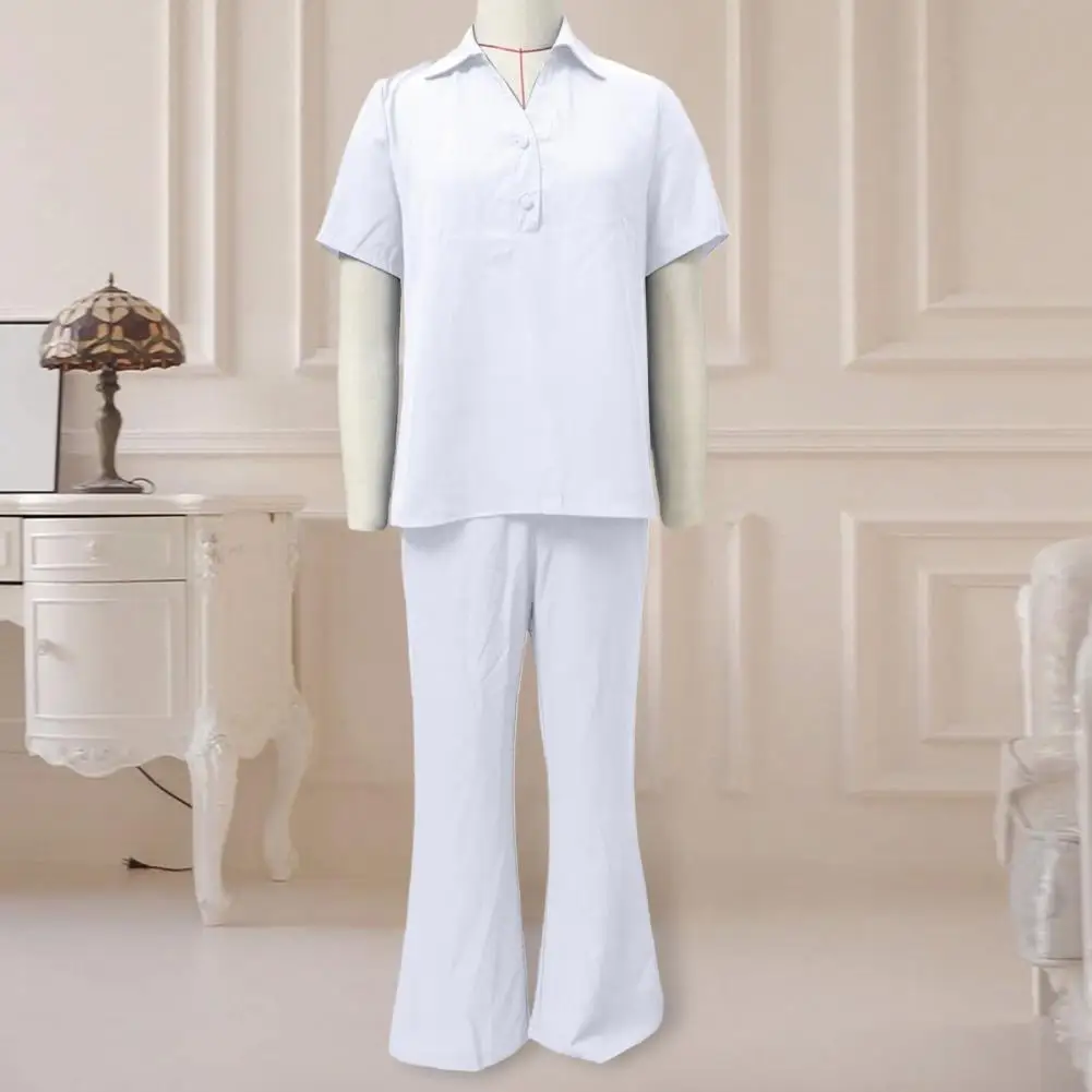 

Комплект спортивной одежды из 2 предметов, шикарный Повседневный дышащий костюм с карманами, летний топ с коротким рукавом и широкие брюки