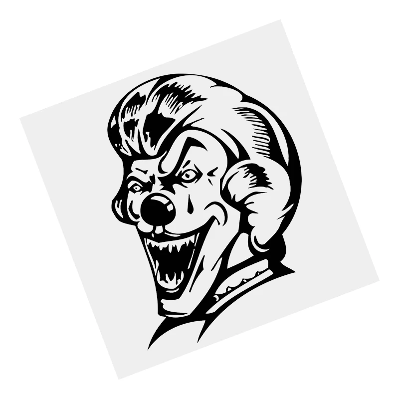 

11776# Clown Jester V76 Self-adhesive Car Sticker Black Vinyl Decal Waterproof for Motorcycle Bumper Transparent Background