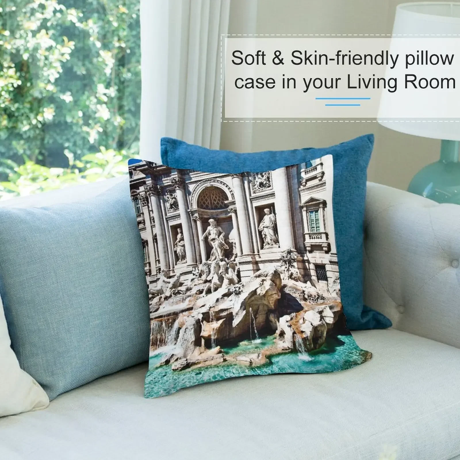 - TREVI FOUNTAIN Декоративная подушка для дивана декоративная наволочка чехол диванной