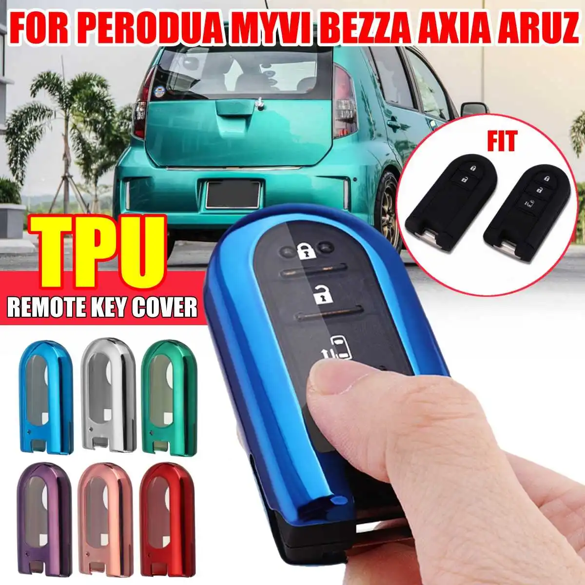 

Автомобильный ТПУ смарт-чехол для ключа дистанционного управления чехол для Perodua MYVI BEZZA AXIA ARUZ ТПУ 2 3 4 защитная кнопка