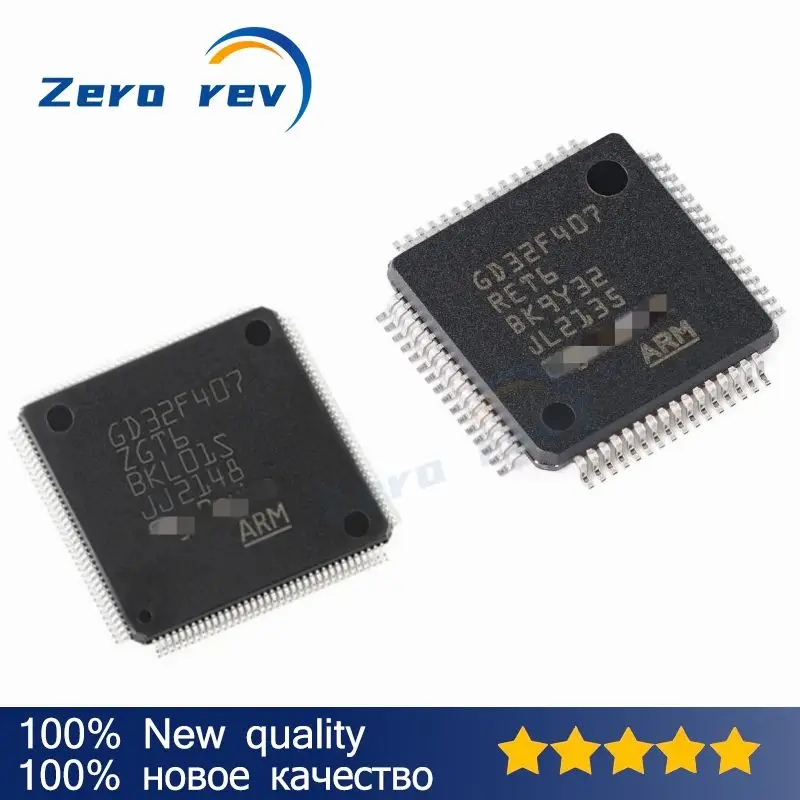 

1Pcs 100% New GD32F407ZGT6 GD32F407ZKT6 GD32F407ZET6 LQFP144 GD32F407VGT6 GD32F407VET6 LQFP100 GD32F407RET6 LQFP64 chips IC