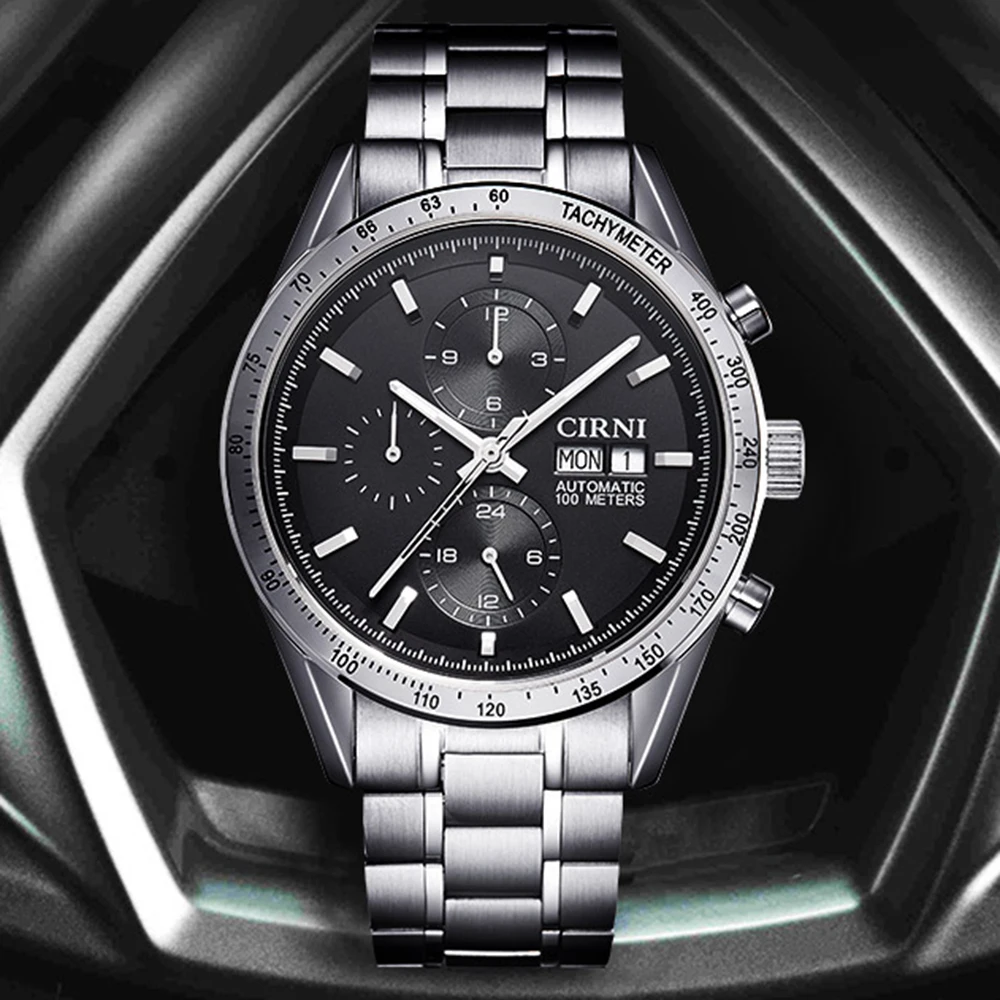 

Sports Watches Luxury Automatic Watch for Men Business Mechanical Wristwatches Male 43mm Multi-function Waterproof Clocks CIRNI